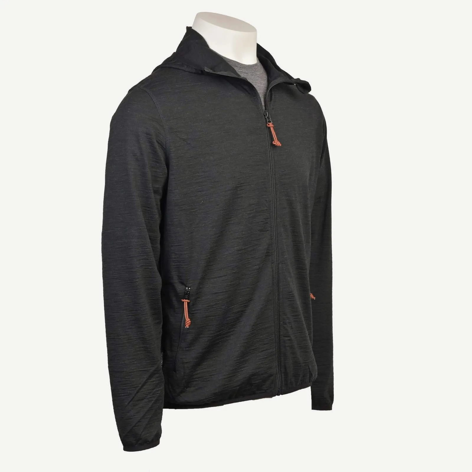 Men’s Full-Zip Merino Hoodie 190 — Black (2)