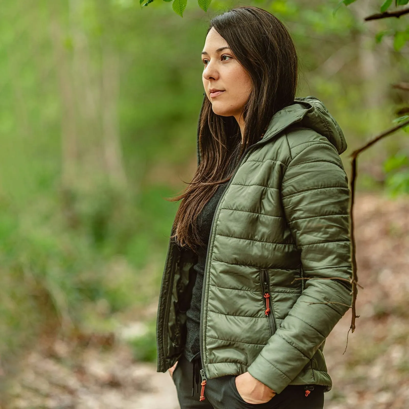 Women’s Ultralight Hooded Jacket — Clover green (10)