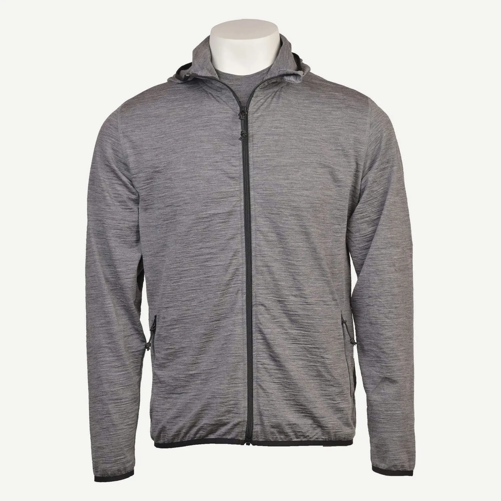 Men’s Full-Zip Merino Hoodie 190 — Dark grey (1)