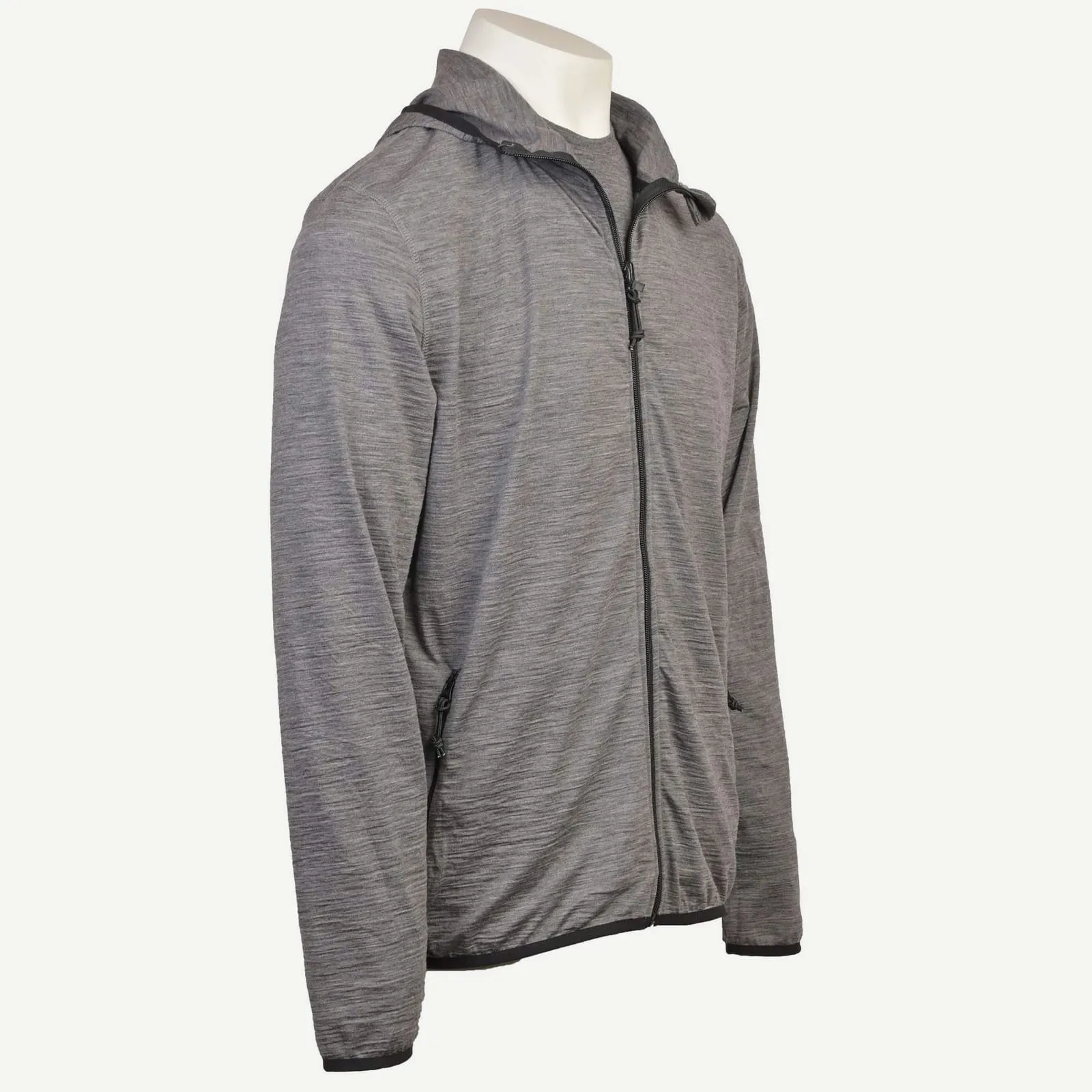 Men’s Full-Zip Merino Hoodie 190 — Dark grey (2)