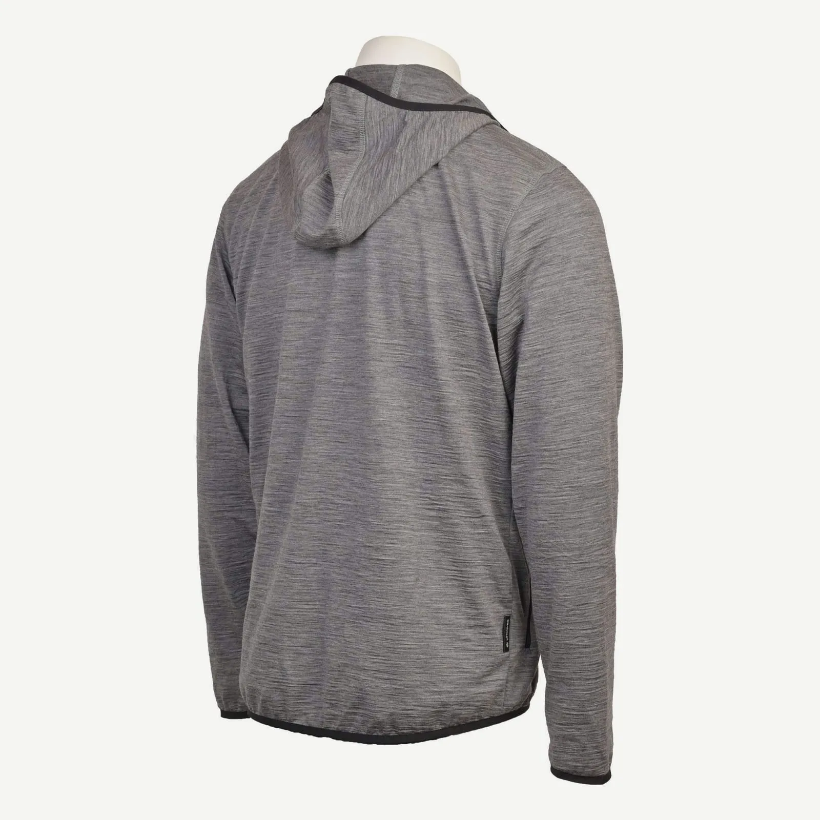Men’s Full-Zip Merino Hoodie 190 — Dark grey (3)
