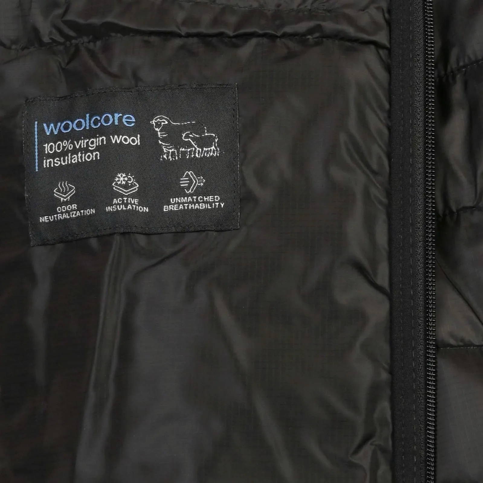 Нашивка Woolcore 100% девственная шерсть на подкладке жилета